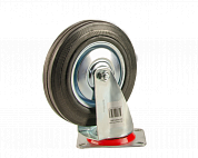 Большегрузное колесо обрезиненное euro-lift поворотное, без тормоза, г/п 100кг (125*37,5 мм)