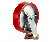 Большегрузное колесо с полиуретановой шинкой С-4102-DUS поворотное, без тормоза, г/п 1500 кг